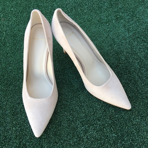 NWT Anine Bing Elly Pump Suede Nude 39 - Picture 2 of 8
